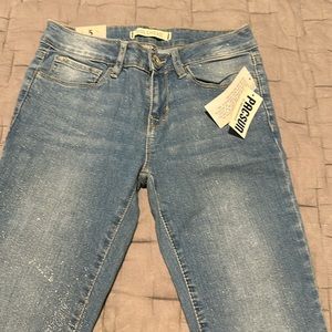 Size 5, stretch bull head sparkle jeans from Pacsun.